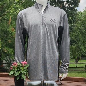 Realtree Mens L long sleeve polo shirt pull over